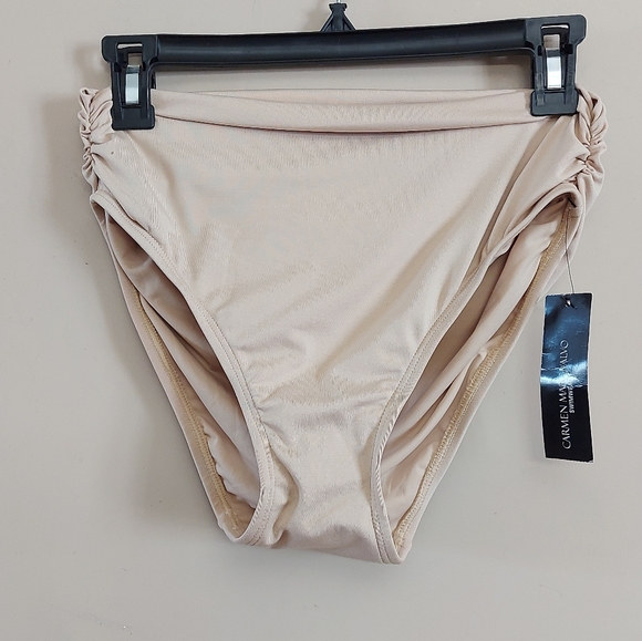 Carmen Marc Valvo Ruched High-Waist Convertible Tummy Control Bikini Bott… - Picture 3 of 8